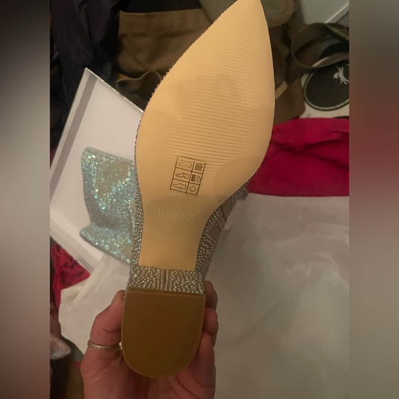 Knee high rhinestone boots chunky heel - Picture 7 of 9